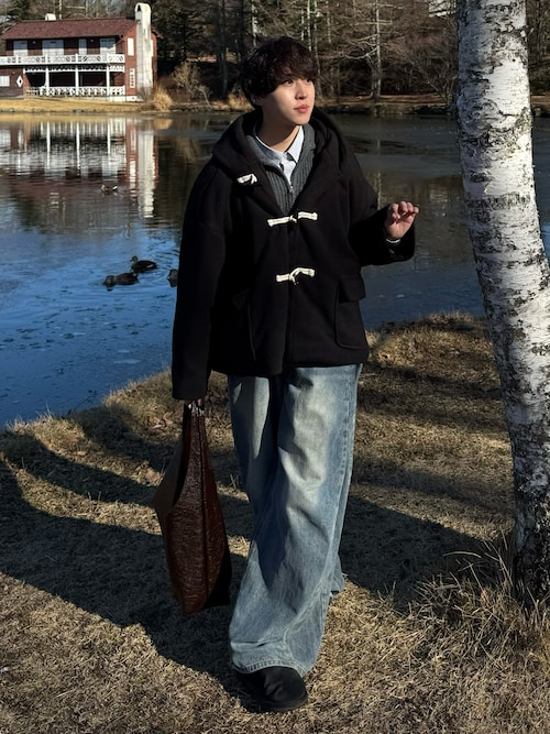 セール】ウールナイロン ハーフジップ ニットプルオーバー（ニット