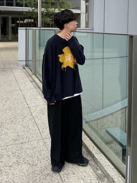 「アイテム（ニット/セーター）」を使った、りょうさん（メンズ・165cm）の秋コーディネート
