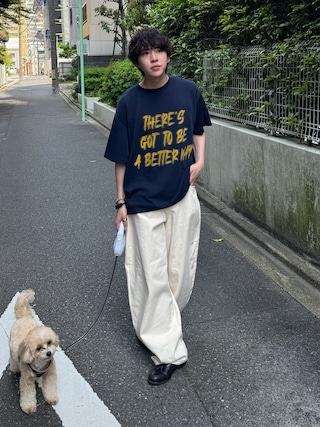 「JOURNAL STANDARD(ジャーナルスタンダード)の【ZOZO限定】BUGGY DENIM / バギーデニム(デニムパンツ)」を使った、りょうさん(メンズ・165cm)の夏コーディネート