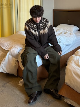 「アイテム（カーゴパンツ）」を使った、りょうさん（メンズ・165cm）の冬コーディネート