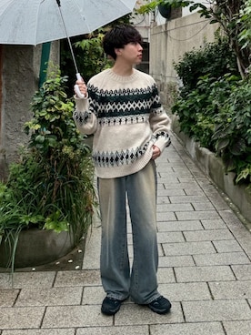 「ノルディックセーター」｜りょうさん（メンズ・165cm）の夏コーディネート
