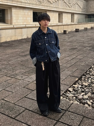 「WYM LIDNM(ウィム バイ リドム)のGRAINED LEATHER U-TIP DERBY SHOES(ドレスシューズ)」を使った、りょうさん(メンズ・165cm)の秋コーディネート