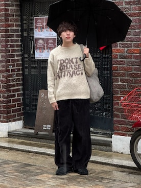 「アイテム（スリッポン）」を使った、りょうさん（メンズ・165cm）の冬コーディネート