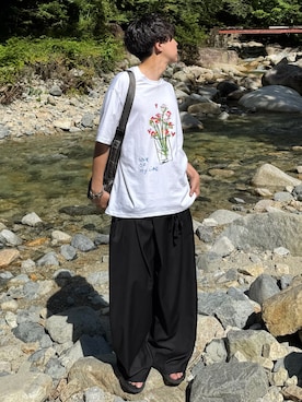 「OOFOS（ウーフォス）のアイテム」を使った、りょうさん（メンズ・165cm）の夏コーディネート