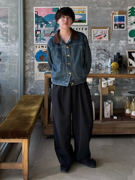 「Clarks（クラークス）のアイテム」を使った、りょうさん（メンズ・165cm）の冬コーディネート