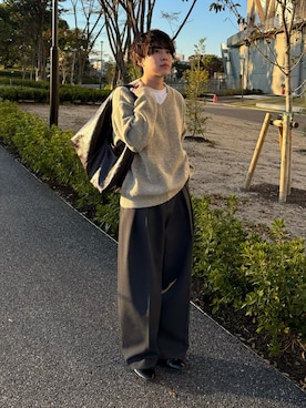 「アイテム（ドレスシューズ）」を使った、りょうさん（メンズ・165cm）の秋コーディネート