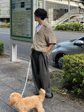 「アイテム（ニット/セーター）」を使った、りょうさん（メンズ・165cm）の夏コーディネート