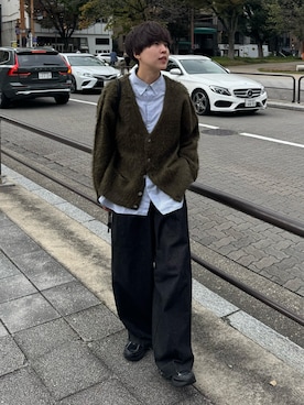 「アイテム（カーディガン/ボレロ）」を使った、りょうさん（メンズ・165cm）の秋コーディネート