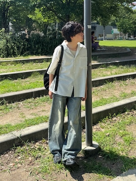 「MONKEY TIME（モンキータイム）のアイテム」を使った、りょうさん（メンズ・165cm）の夏コーディネート