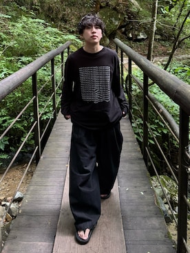 「OOFOS（ウーフォス）のアイテム」を使った、りょうさん（メンズ・165cm）の夏コーディネート