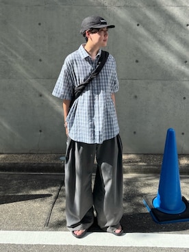 「アイテム（サンダル）」を使った、りょうさん（メンズ・165cm）の夏コーディネート