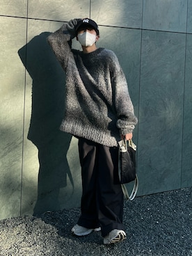 「アイテム（スラックス）」を使った、りょうさん（メンズ・165cm・20代）の冬コーディネート
