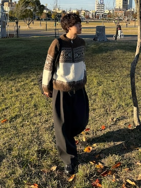 「アイテム（カーディガン/ボレロ）」を使った、りょうさん（メンズ・165cm）の秋コーディネート