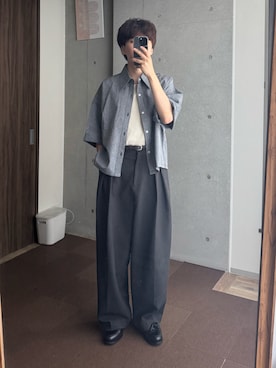 「TODAYFUL（トゥデイフル）のアイテム（その他パンツ）」を使った、りょうさん（メンズ・165cm）の夏コーディネート