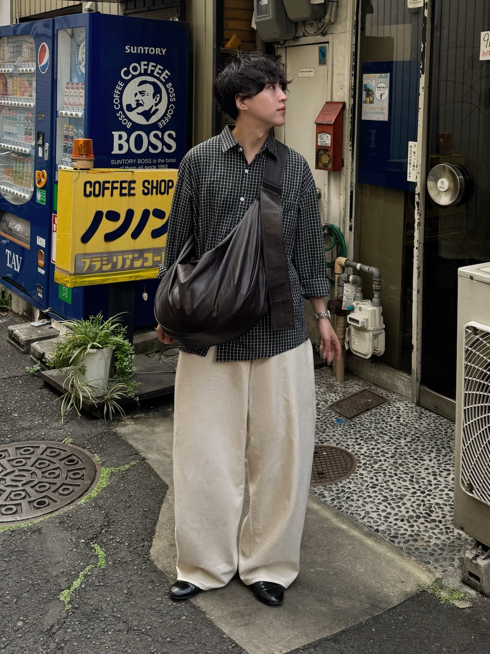 『希少』レザー HARUTA スポックシューズ ウィングチップ　ブラック　革靴 スポックシューズ