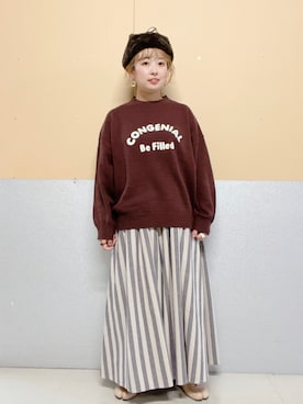 「ナチュラルスタイル」｜「アイテム（キャップ）」を使った、コナさん（レディース・150cm）の秋コーディネート