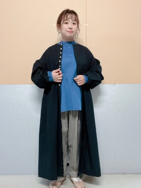 「Samansa Mos2（サマンサ モスモス）のアイテム（ノーカラーコート）」を使った、コナさん（レディース・150cm）の春コーディネート
