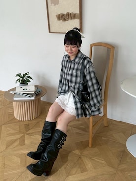 「Heather（ヘザー）のアイテム」を使った、Heatherさん（レディース・156cm）の夏コーディネート
