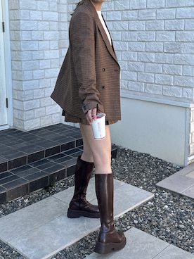 「アイテム（ブーツ）」を使った、Heatherさん（レディース・171cm）の夏コーディネート