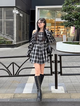 「アイテム（ブーツ）」を使った、Heatherさん（レディース・166cm）の夏コーディネート