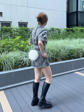 「アイテム（ブーツ）」を使った、Heatherさん（レディース・171cm）の夏コーディネート