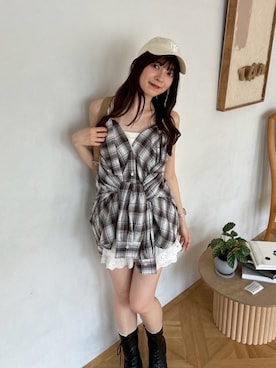 「Heather（ヘザー）のアイテム」を使った、Heatherさん（レディース・160cm）の夏コーディネート