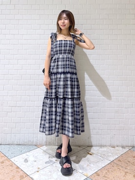 「Heather（ヘザー）のアイテム」を使った、Heatherさん（レディース・166cm）の夏コーディネート