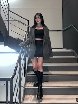 「アイテム（テーラードジャケット）」を使った、Heatherさん（レディース・156cm）の夏コーディネート
