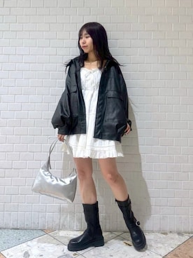 「アイテム（ブルゾン）」を使った、Heatherさん（レディース・166cm）の夏コーディネート