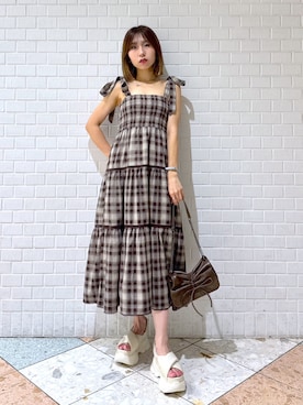 「Heather（ヘザー）のアイテム」を使った、Heatherさん（レディース・166cm）の夏コーディネート