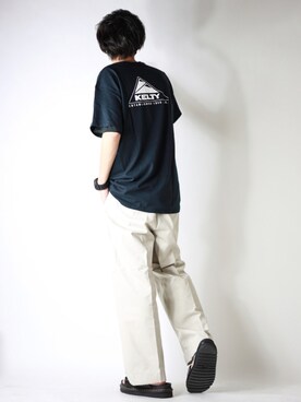 「バックプリント」｜「アイテム（福袋/福箱）」を使った、TJさん（メンズ・177cm）の夏コーディネート