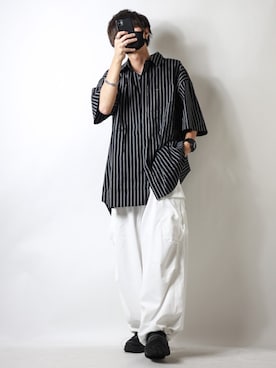 「モードストリート」｜「アイテム（福袋/福箱）」を使った、TJさん（メンズ・177cm）の夏コーディネート
