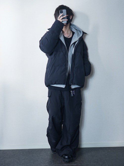 セール】Threads Utility Zip-Up Hoodie / ワンポイント 刺繍 ジップ