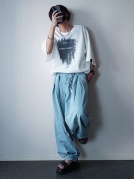 「アイテム（キーケース/キーアクセサリー）」を使った、TJさん（メンズ・177cm）の夏コーディネート