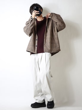 「チェック柄に恋してる」｜「アイテム（福袋/福箱）」を使った、TJさん（メンズ・177cm）の秋コーディネート
