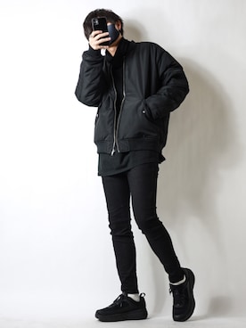 「URBAN RESEARCH Sonny Label（アーバンリサーチサニーレーベル）のアイテム（MA-1）」を使った、TJさん（メンズ・177cm）の秋コーディネート
