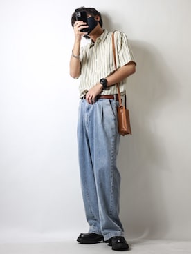 「真夏のアクティブスタイル」｜「アイテム（ローファー）」を使った、TJさん（メンズ・177cm）の夏コーディネート