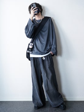 「アイテム（ブーツ）」を使った、TJさん（メンズ・177cm）の夏コーディネート