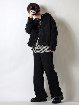 「EDWIN（エドウィン）のアイテム（デニムジャケット）」を使った、TJさん（メンズ・177cm）の春コーディネート