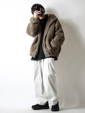 「MinoriTY（マイノリティ）のアイテム（ブルゾン）」を使った、TJさん（メンズ・177cm）の秋コーディネート
