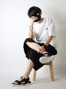 「COOLなこのコが仲間入り」｜「アイテム（セットアップ）」を使った、TJさん（メンズ・177cm）の夏コーディネート