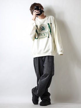 「re_k by JUNRED（レクバイジュンレッド）のアイテム（スウェット）」を使った、TJさん（メンズ・177cm）の冬コーディネート