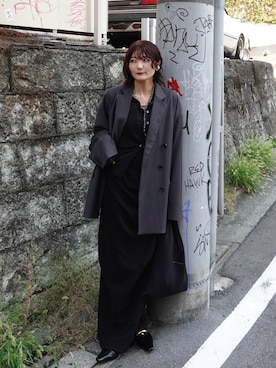 「アイテム（テーラードジャケット）」を使った、Yurinaさん（レディース・166cm）の秋コーディネート
