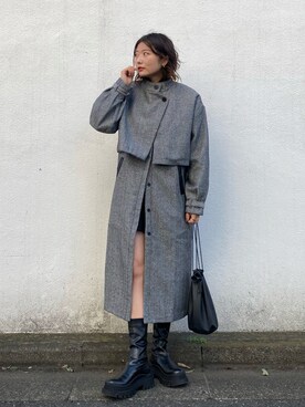 「select MOCA（セレクトモカ）のアイテム（その他アウター）」を使った、Yurinaさん（レディース・166cm）の秋コーディネート