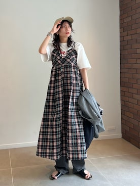 「KBF（ケイビーエフ）のアイテム」を使った、Yurinaさん（レディース・166cm）の夏コーディネート