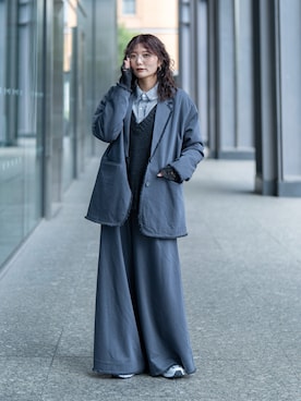 「INTER FACTORY（インターファクトリー）のアイテム（パンツ）」を使った、Yurinaさん（レディース・166cm）の秋コーディネート