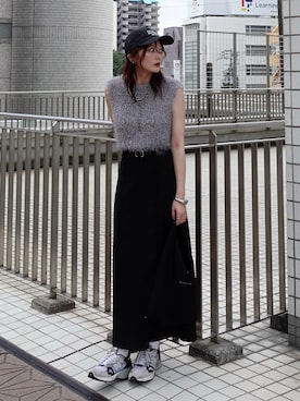 「アイテム（スニーカー）」を使った、Yurinaさん（レディース・166cm）の夏コーディネート