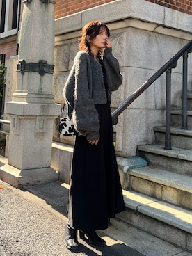 「アイテム（ブーツ）」を使った、Yurinaさん（レディース・166cm）の秋コーディネート