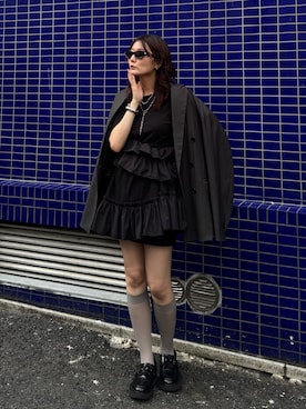 「アイテム（テーラードジャケット）」を使った、Yurinaさん（レディース・166cm）の秋コーディネート