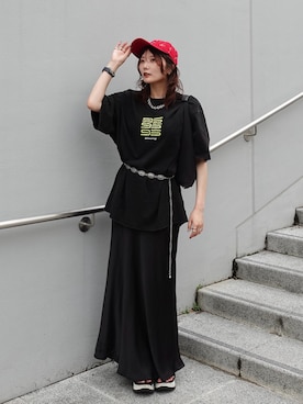 「TONE SELECT GOODS（トーンセレクトグッズ）のアイテム」を使った、Yurinaさん（レディース・166cm）の夏コーディネート